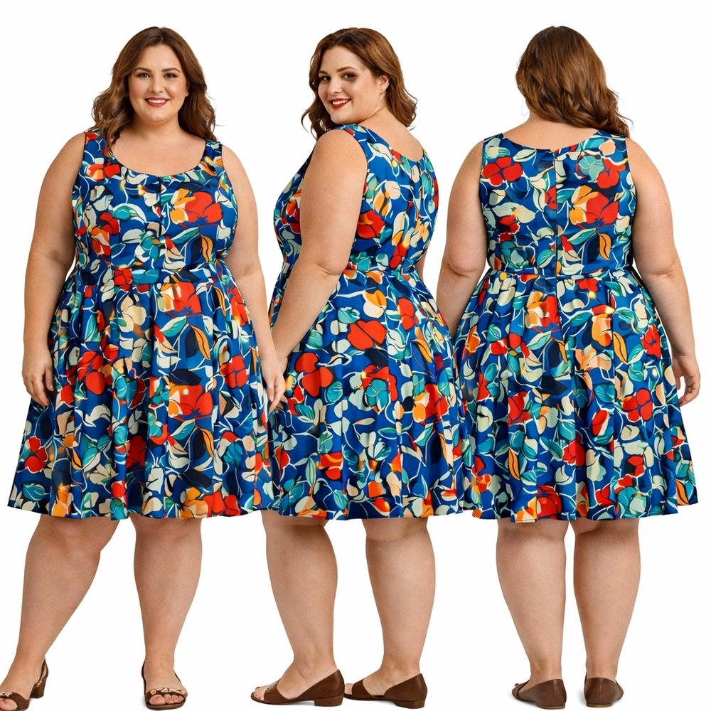 Eva Rose Floral Sleeveless Dress
